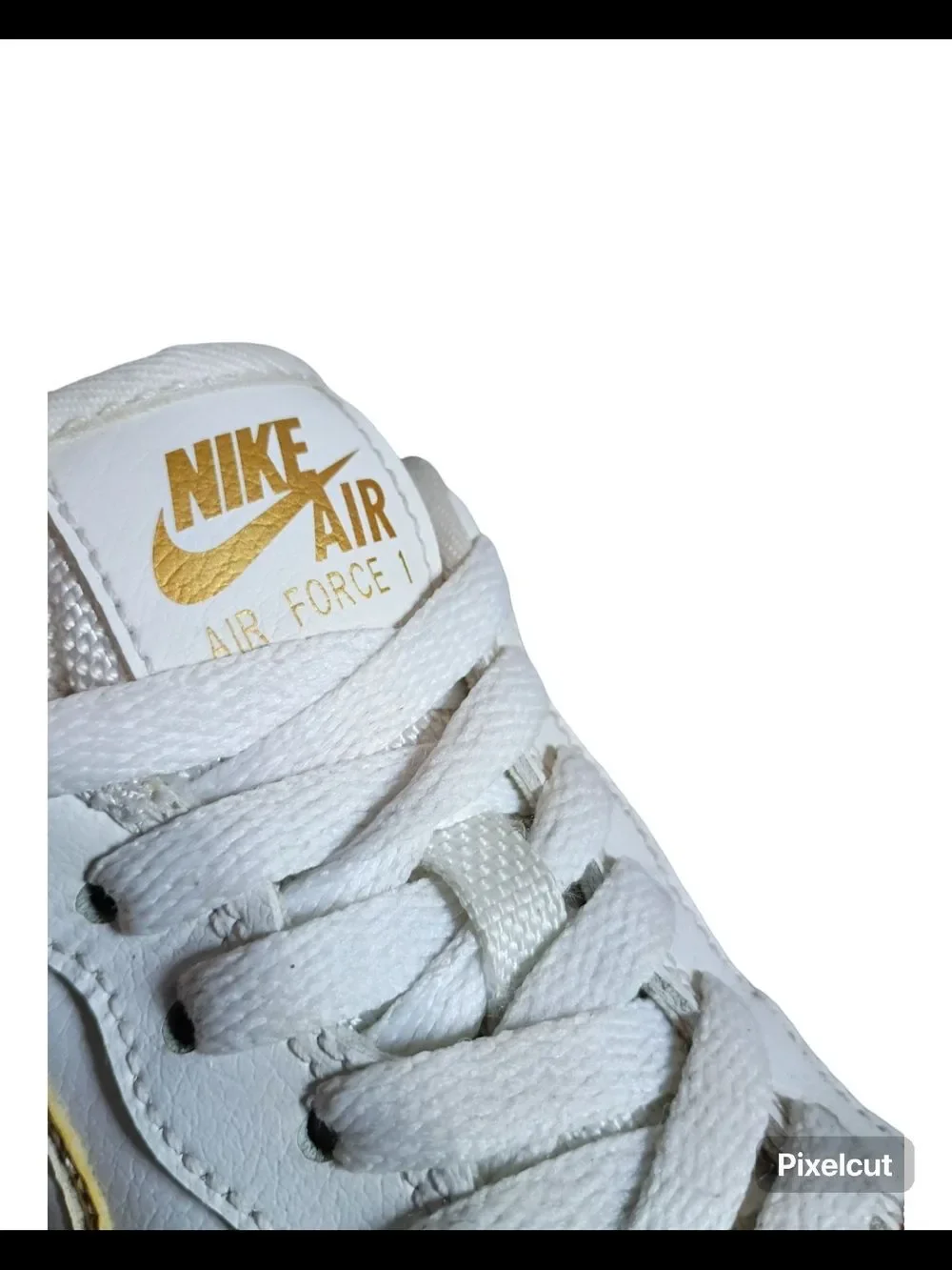 Nike Air Force 1 '07 ESS - White & Metallic Gold - Women's Size 7